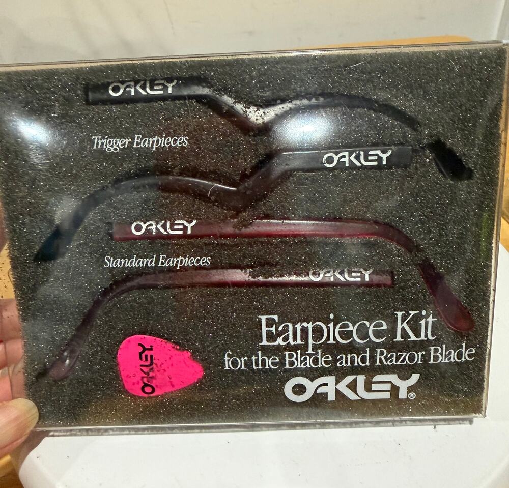 Vintage Oakley Blade & Razor Blade Earpiece Kit Black Rootbeer Pink Pick NOS